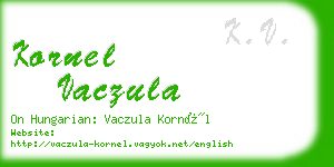 kornel vaczula business card